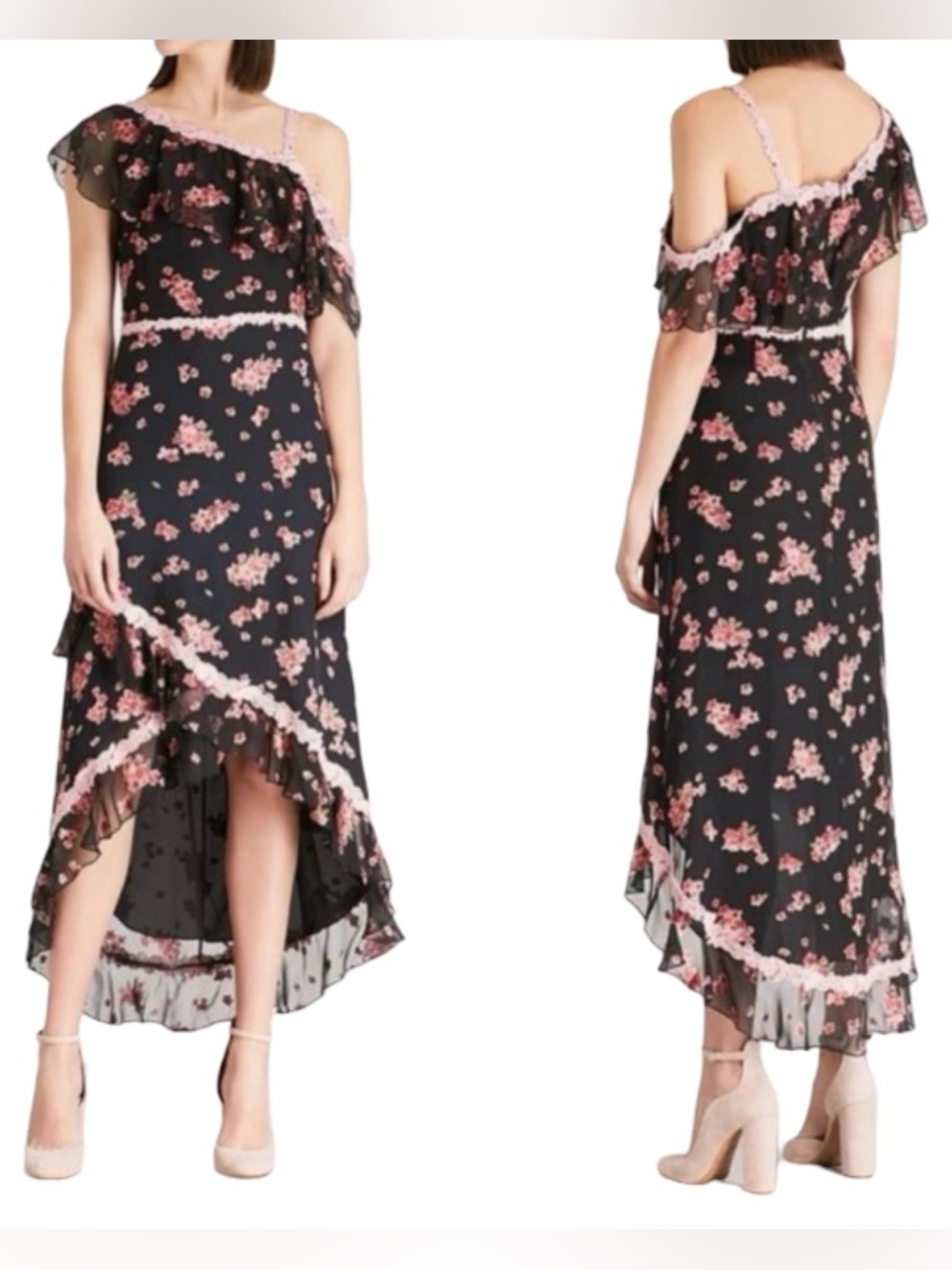 Alice + Olivia Caydon Midi silk-chiffon dress